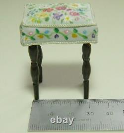 Dolls House Miniature 1/12 Scale Spinet/piano And Stool By Linda Grant 1995