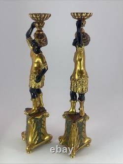 Dolls House Miniature 1/12 Vintage Pair of Blackamoors by Artisan John Hodgson
