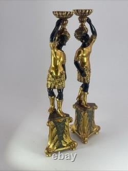 Dolls House Miniature 1/12 Vintage Pair of Blackamoors by Artisan John Hodgson