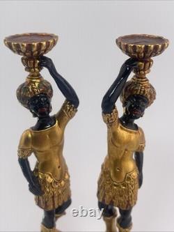 Dolls House Miniature 1/12 Vintage Pair of Blackamoors by Artisan John Hodgson