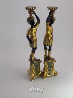 Dolls House Miniature 1/12 Vintage Pair of Blackamoors by Artisan John Hodgson
