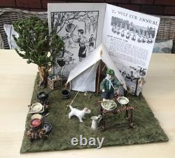 Dolls House Miniature 1/12th Scale Bespoke hand made 1960 cub camp and cub doll