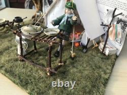 Dolls House Miniature 1/12th Scale Bespoke hand made 1960 cub camp and cub doll