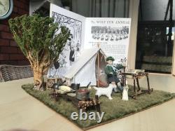 Dolls House Miniature 1/12th Scale Bespoke hand made 1960 cub camp and cub doll