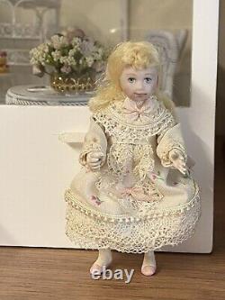 Dolls House Miniature 112 ARTISAN Doll Jill Bennett OOAK J Designs Handmade