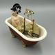 Dolls House Miniature 112 Artisan Boy In Bath With Ship By David Ward