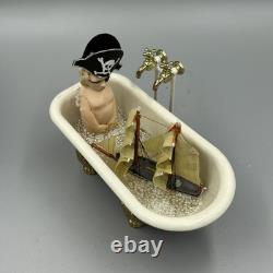 Dolls House Miniature 112 Artisan Boy In Bath With Ship By David Ward