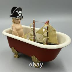 Dolls House Miniature 112 Artisan Boy In Bath With Ship By David Ward