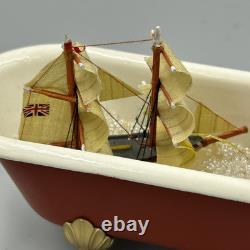 Dolls House Miniature 112 Artisan Boy In Bath With Ship By David Ward