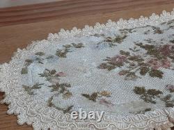 Dolls House Miniature 112 Large Wool Needlework crotchet Rug 340 mm x 190 mm
