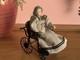 Dolls House Miniature 112 Scale Artisan Doll With Vintage Style Wheelchair
