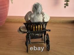Dolls House Miniature 112 Scale Artisan Doll With Vintage Style Wheelchair