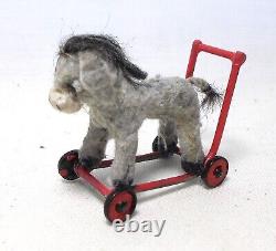 Dolls House Miniature ARTISAN DAVE PENNANT TOY DONKEY ON WHEELS. HANDMADE