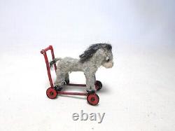 Dolls House Miniature ARTISAN DAVE PENNANT TOY DONKEY ON WHEELS. HANDMADE