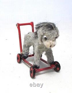 Dolls House Miniature ARTISAN DAVE PENNANT TOY DONKEY ON WHEELS. HANDMADE