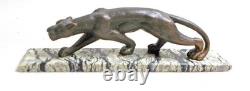 Dolls House Miniature ARTISAN NEIL CARTER ART DECO BRONZE PANTHER ON PLINTH