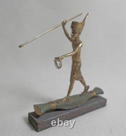 Dolls House Miniature ARTISAN NEIL CARTER KING TUT FISHING ON REED BOAT