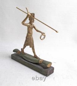 Dolls House Miniature ARTISAN NEIL CARTER KING TUT FISHING ON REED BOAT