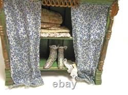 Dolls House Miniature ARTISAN SIGNED DAVID WARD FILLED DRESSING TABLE