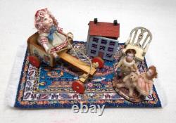 Dolls House Miniature Artisan ALMUDENA GONZALEZ TOYS ON SMALL RUG