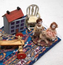 Dolls House Miniature Artisan ALMUDENA GONZALEZ TOYS ON SMALL RUG