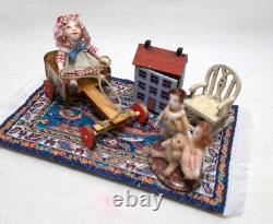 Dolls House Miniature Artisan ALMUDENA GONZALEZ TOYS ON SMALL RUG