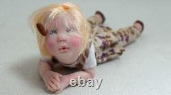 Dolls House Miniature Artisan Carol McBride GIRL CHILD HAIR SLIDE