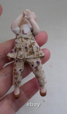Dolls House Miniature Artisan Carol McBride GIRL CHILD HAIR SLIDE