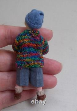 Dolls House Miniature Artisan Handmade STANDING BOY BY JILL BENNETT