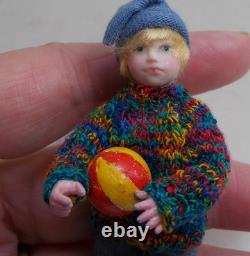 Dolls House Miniature Artisan Handmade STANDING BOY BY JILL BENNETT