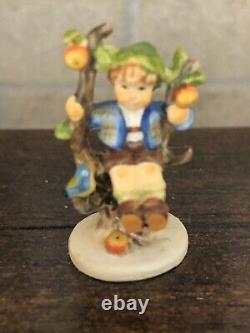 Dolls House Miniature Bronze Goebel Olszewski Boy On Apple Tree Ornament