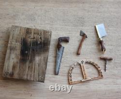 Dolls House Miniature Carpenters Tool Shelf 112 OOAK By Artisan PigeonOak