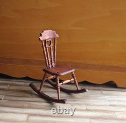 Dolls House Miniature Children's Rocking Chair 112 OOAK By Artist PigeonOak