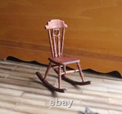 Dolls House Miniature Children's Rocking Chair 112 OOAK By Artist PigeonOak
