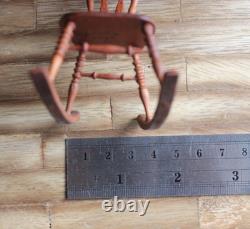 Dolls House Miniature Children's Rocking Chair 112 OOAK By Artist PigeonOak