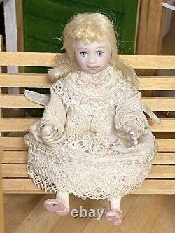 Dolls House Miniature Doll Girl Jill Bennett 112 ARTISAN J Designs Handmade