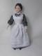 Dolls House Miniature Housemaid Doll In Black Dress With White Apron