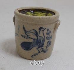 Dolls House Miniature I. G. M. A. Jane Graber Stoneware CROCK PICKLED GHERKINS
