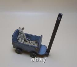 Dolls House Miniature JEANET DEKKER + HAN GEORGEN PULL-ALONG TOY WITH RABBIT