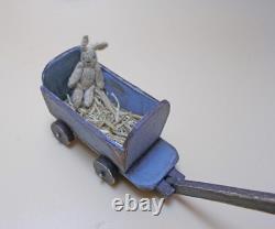 Dolls House Miniature JEANET DEKKER + HAN GEORGEN PULL-ALONG TOY WITH RABBIT
