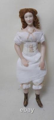 Dolls House Miniature LADY DOLL DRESSED IN UNDERWEAR BY ANGELA SINGLETON