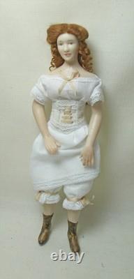 Dolls House Miniature LADY DOLL DRESSED IN UNDERWEAR BY ANGELA SINGLETON