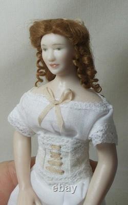 Dolls House Miniature LADY DOLL DRESSED IN UNDERWEAR BY ANGELA SINGLETON