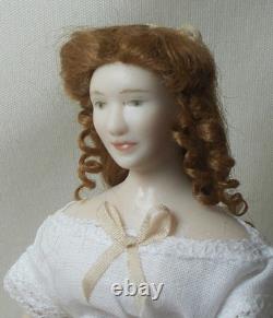 Dolls House Miniature LADY DOLL DRESSED IN UNDERWEAR BY ANGELA SINGLETON