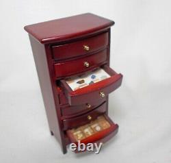 Dolls House Miniature Natural History Darwinian Display Filled CHEST OF DRAWERS