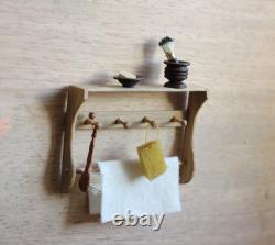 Dolls House Miniature OOAK 112th Scale Bathroom Shelf Set By ARTISAN PigeonOak