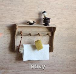 Dolls House Miniature OOAK 112th Scale Bathroom Shelf Set By ARTISAN PigeonOak