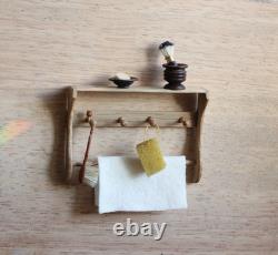Dolls House Miniature OOAK 112th Scale Bathroom Shelf Set By ARTISAN PigeonOak