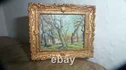 Dolls House Miniature Oil Painting Chestnut Trees at Louveciennes