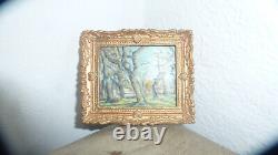 Dolls House Miniature Oil Painting Chestnut Trees at Louveciennes